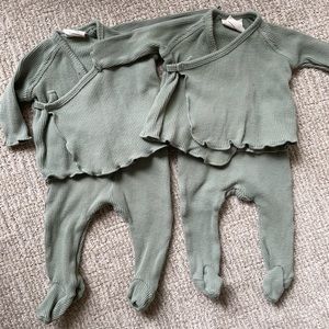 Spearmint Love matching newborn set